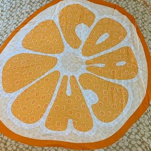 COACH Orange Slice square scarf
